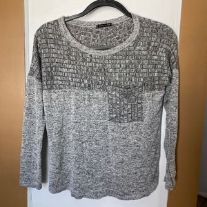 Heathered gray sweater/shirt